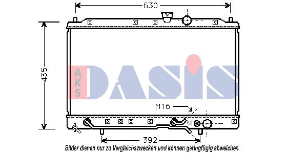 AKS DASIS Радиатор, охлаждение двигателя 140110N